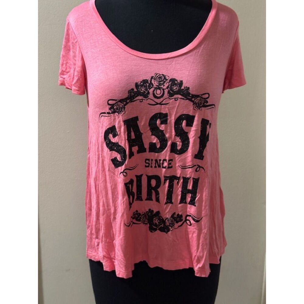 Rose "Sassy Since Birth" Design Shirt  T1437M  Medium  NWT Boutique